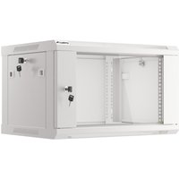 LANBERG 19" 6U 600x450 Wandgehäuse Glastür (FlatPack) grau