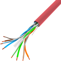 LANBERG LAN-Kabel 1Gb/s 305m Solid CCA rot