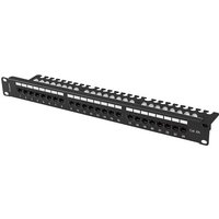LANBERG 19" Patchpanel 1U 24-Port CAT.6A UTP + Kabelorg. sw