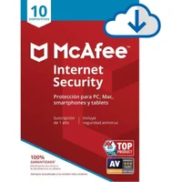 McAfee Internet Security 10 dispositivos - 1 año