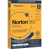 Norton 360 Deluxe 5-Devices + 50 GB Cloudstorage - 1 year