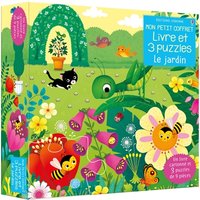 Le jardin : mon petit coffret livre et 3 puzzles