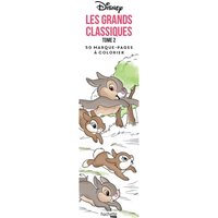 Marque-pages Disney Les Grands classiques Tome 2 - 40 marque-pages à colorier