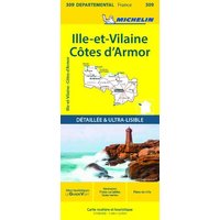 Cotes-d'Armor, Ille-et-Vilaine - Michelin Local Map 309