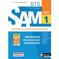 Optimisation des processus administratifs BTS 1re et 2e années SAM, support à l'action managériale : domaine d'activité 1