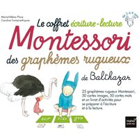 Le coffret écriture-lecture Montessori des graphèmes rugueux de Balthazar