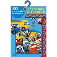 Les engins de chantier : 80 gommettes autocollantes