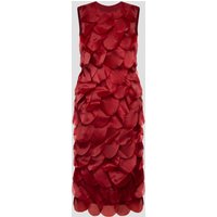 Bordeaux Dress with Voluminous Elements