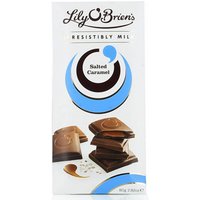 Salted Caramel Milk Chocolate Bar, 80g, case of 16 at Lily O'Brien`s Chocolate Salted Caramel Milk Chocolate Bar, 80g, case of 16.