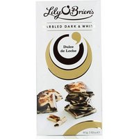 Dulce de Leche, Marbled Dark & White Chocolate, 80g, case of 16 at Lily O'Brien`s Chocolate Dulce de Leche, Marbled Dark & White Chocolate, 80g, case of 16.