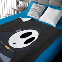 Cute Black Shy Guy Baby Blankets
