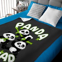Cute Panda Family Graphic - Panda Squad Baby Blankets