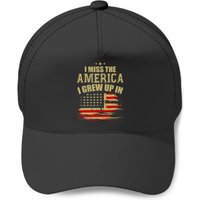 I Miss The America I Grew Up In American Usa Flag Baseball Caps