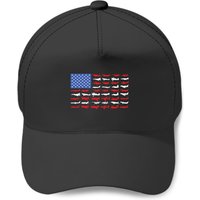 Pilot Airplane American Flag Plane Aviation Baseball Cap