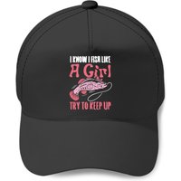 Fish Like Girl Try To Keep Up Cool Fishing Angling Baseball Cap