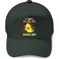 I Just Really Like Ducks Ok Cute Duck Lover - Duck - Baseball Cap