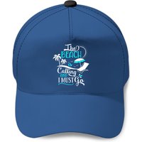 Womens The Beach Is Calling And I Must Go Beach Vacation Summer Baseball Cap
