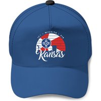 Sunset Wichita Kansas Flag Baseball Cap