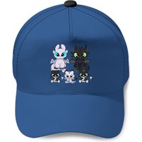Family Dragons, How To Train Your Dragon Toothless & Light Fury, Night Fury Babies - How To Train Your Dragon Toothless - Baseball Caps