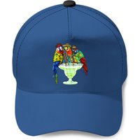 Parrots Drinking Margarita Hawaiian Baseball Caps Vacation Birds Premium Baseball Caps