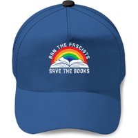 Ban The Fascists Save The Books Baseball Caps, Funny Book Lovers Baseball Caps