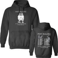 Post Malone Rap Double Sided Hoodies, Post Malone Tour 2023 If Y'all Weren't Here I'd Be Crying Double Sided Hoodies