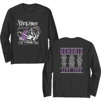 Jimi Hendrix Men's Double Sided Long Sleeves Live Concert Tour 1969 Double Sided Long Sleeves