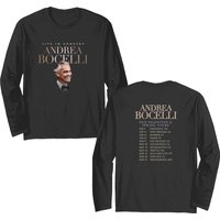Andrea Bocelli 2023 Valentine And Spring Tour Dates Double Sided Long Sleeves, 2023 Tour Concert Double Sided Long Sleeves