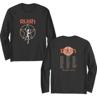 Vintage Rush 1976 Tour Double Sided Long Sleeves Reprint, Rush Tour Double Sided Long Sleeves