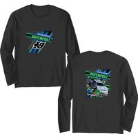 Jonathan Davenport Late Model Dirt Track Blue Racing Graphic Double Sided Double Sided Long Sleeves