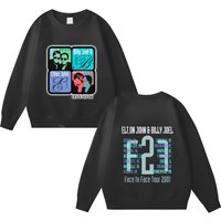 Vintage Billy Joel Elton John Face To Face Tour Double Sided Sweatshirts