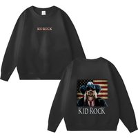 Kid Rock Double Sided Sweatshirts, Vintage American Flag Kid Rock Legend Double Sided Sweatshirts
