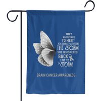 I Am The Storm Brain Cancer Awareness Butterfly Garden Flags