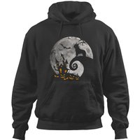 Frenchie Dog Dog Silhouette With Moon Pumpkin Halloween 408 French Bulldog Hoodies