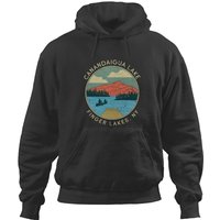 Finger Lakes Ny New York Canandaigua Lake Print Hoodies