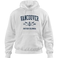 Vancouver Bc Vintage Navy Crossed Oars & Boat Anch Hoodies