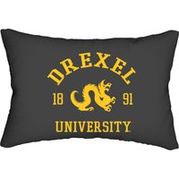 Drexel Dragons Stamp Logo Officially Licensed Navy Lumbar Pillows
