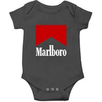 Find Mens Guys Marlboro-logo- Short Sleeved Cotton Onesies Black Onesies Zip Onesies