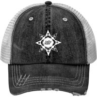 Tally Hall Goodevil White Print Trucker Hats Print Trucker Hats