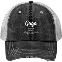 Womens Gaga Definiton Print Trucker Hats Grandma Gaga Mother