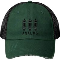 Vacuum Tube Print Trucker Hats Vintage Analog Amplifier, Guita Print Trucker Hats