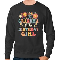 Grandma Of The Birthday Girl Groovy Themed Family Matching T Sweatshirts