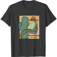 Funny Howdy Cactus Frog Hat Tee Meme Cute T-shirts