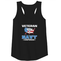 Veteran Navy Corpsman Usa Flag Tank Top