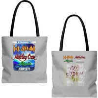 The Stadium Tour 2022 Defs Leppards Motley Crues Poisons Joan Jetts Tote Bags (aop)