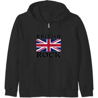 British Rock With Union Jack Flag Zip Hoodies