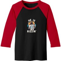 He Is Rizzin Funny Easter Jesus Meme The Rizz Baseball Tees