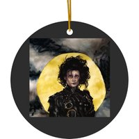 Edward Scissorhands Moon Painting Ceramic Ornaments