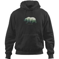 Preserve Protect Nature Double Exposure Bear Silhouette Trees Forest Save The Environment Climate Change Wilderness Hiking Camping Hoodies