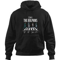 Dolphins Walking Abbey Road Signatures Football Hoodies, Mike Mcdaniel